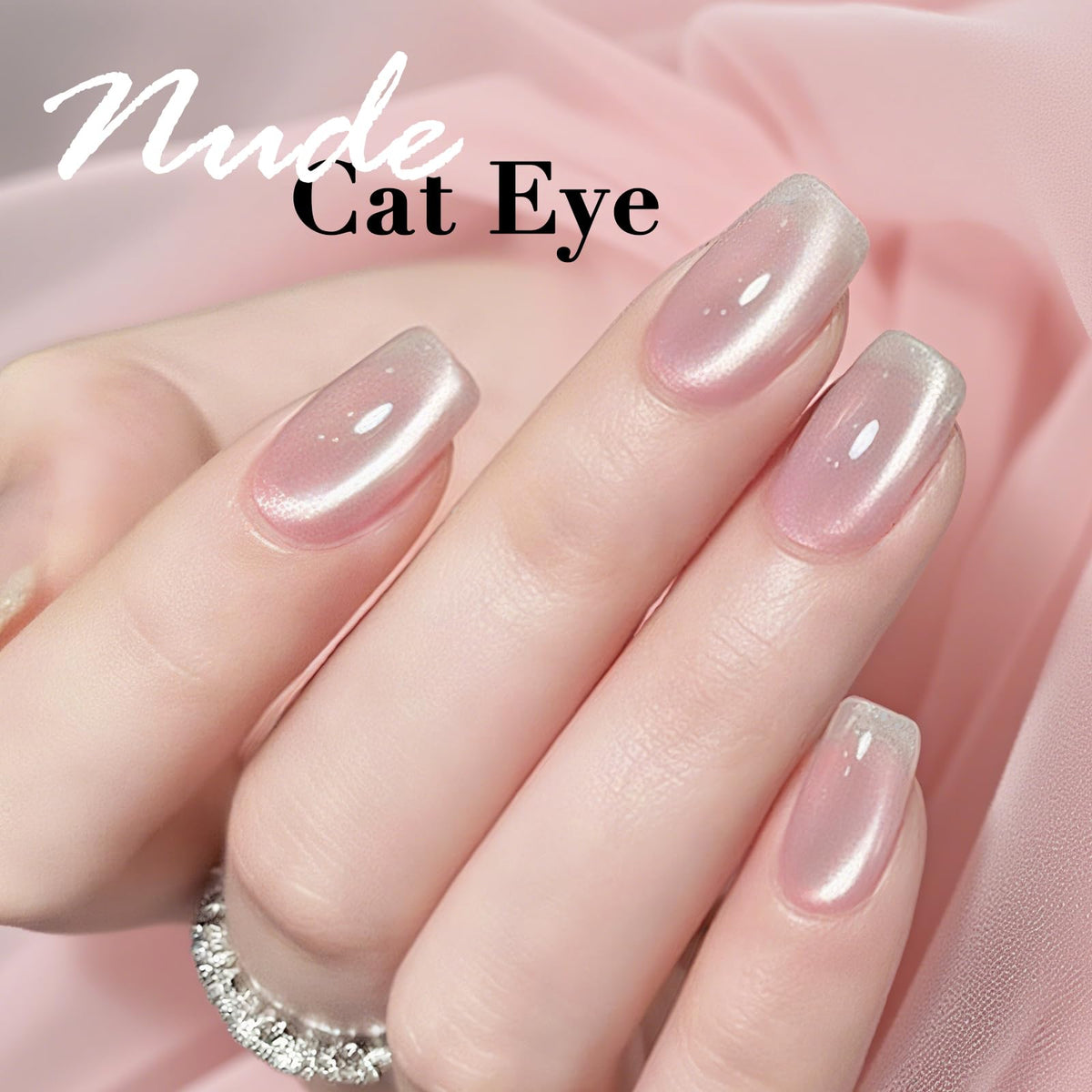 AZUREBEAUTY Cat Eye Nail Polish Pink bottle with sparkles