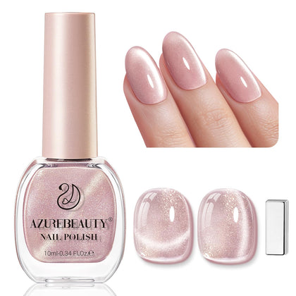 AZUREBEAUTY Cat Eye Nail Polish Pink front view