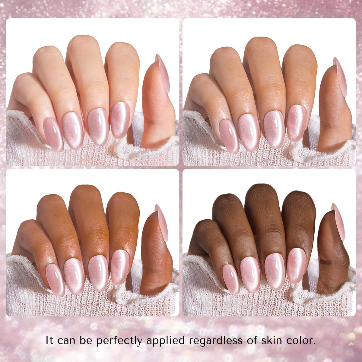 AZUREBEAUTY Cat Eye Nail Polish Pink three-layer effect