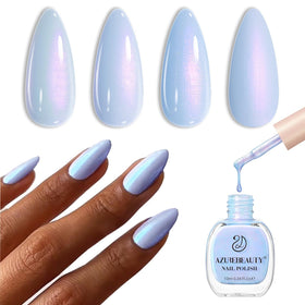 AZUREBEAUTY Celestial Blue Nail Polish 10ml front view
