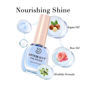 AZUREBEAUTY Celestial Blue Nail Polish on a table