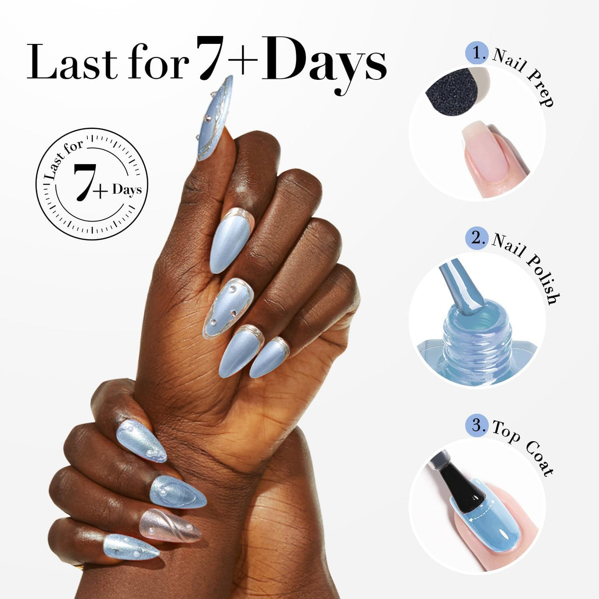 AZUREBEAUTY Celestial Blue Nail Polish packaging details