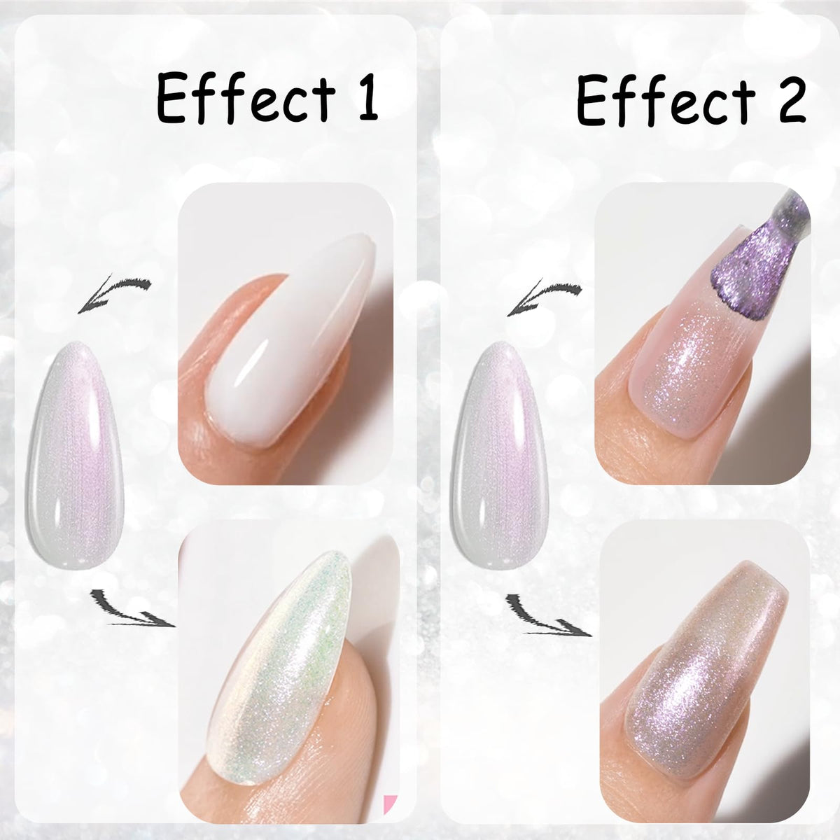 AZUREBEAUTY Chrome Quick Dry Nail Polish Pearl White close-up of finish
