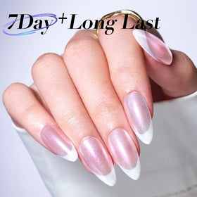 AZUREBEAUTY Chrome Quick Dry Nail Polish Pearl White with nail art tools