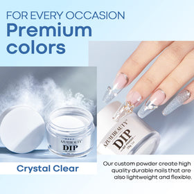 AZUREBEAUTY Clear Dipping Nail Powder 1 Oz close-up