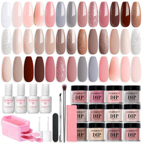 AZUREBEAUTY Dip Powder Nail Kit 20 colours front view