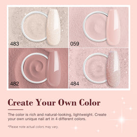 AZUREBEAUTY Dip Powder Nail Kit showing the four dip powder colours