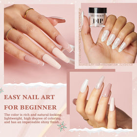 AZUREBEAUTY Dip Powder Nail Kit tools including nail file and brush