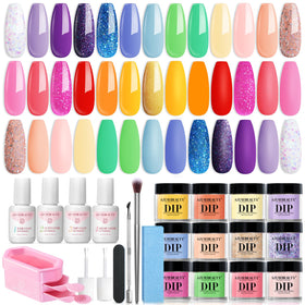 AZUREBEAUTY Dip Powder Nail Kit with 20 summer neon colours