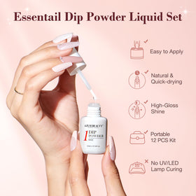 AZUREBEAUTY Dip Powder Nail Kit with colourful nail art designs