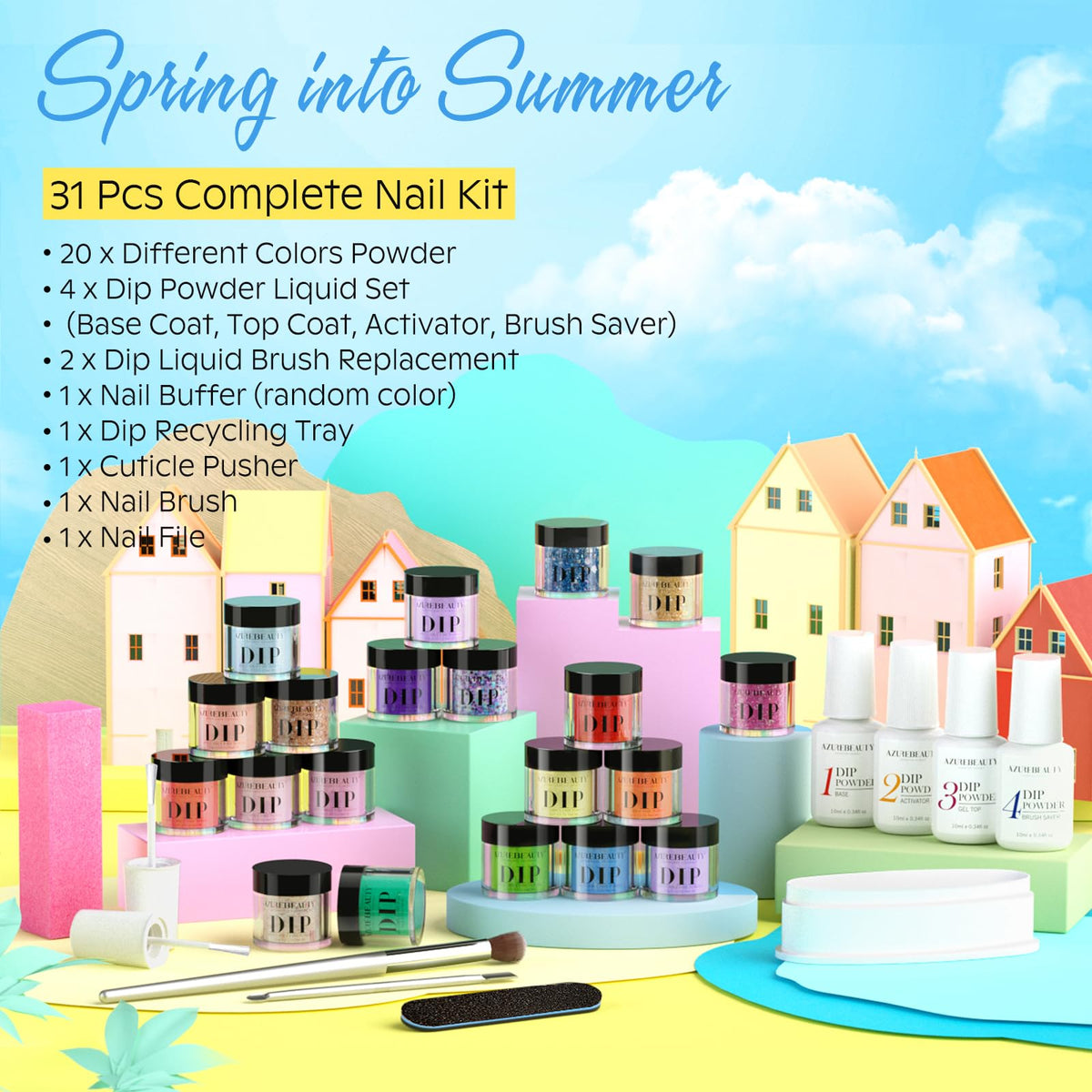 AZUREBEAUTY dip powder recycling tray system