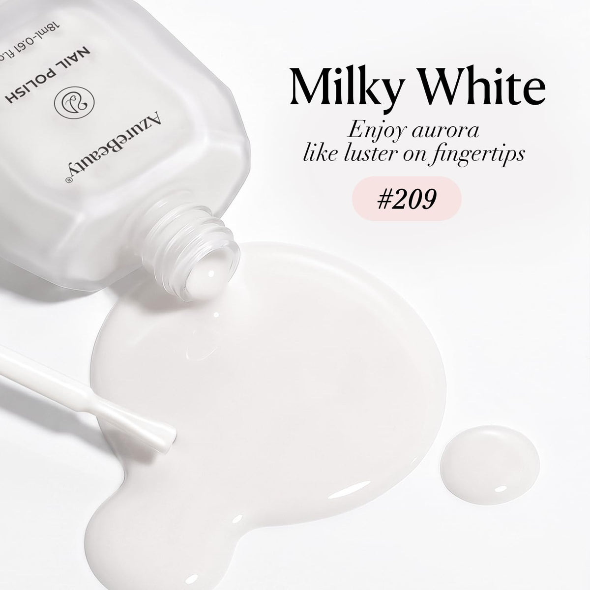 AZUREBEAUTY Milky White Nail Polish lifestyle scene