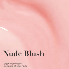 AZUREBEAUTY Nude Pink Shimmer Nail Polish in natural light