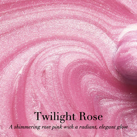 AZUREBEAUTY Shimmery Rose Pink Nail Polish brush close-up