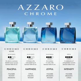 Azzaro Chrome Eau de Toilette with background elements