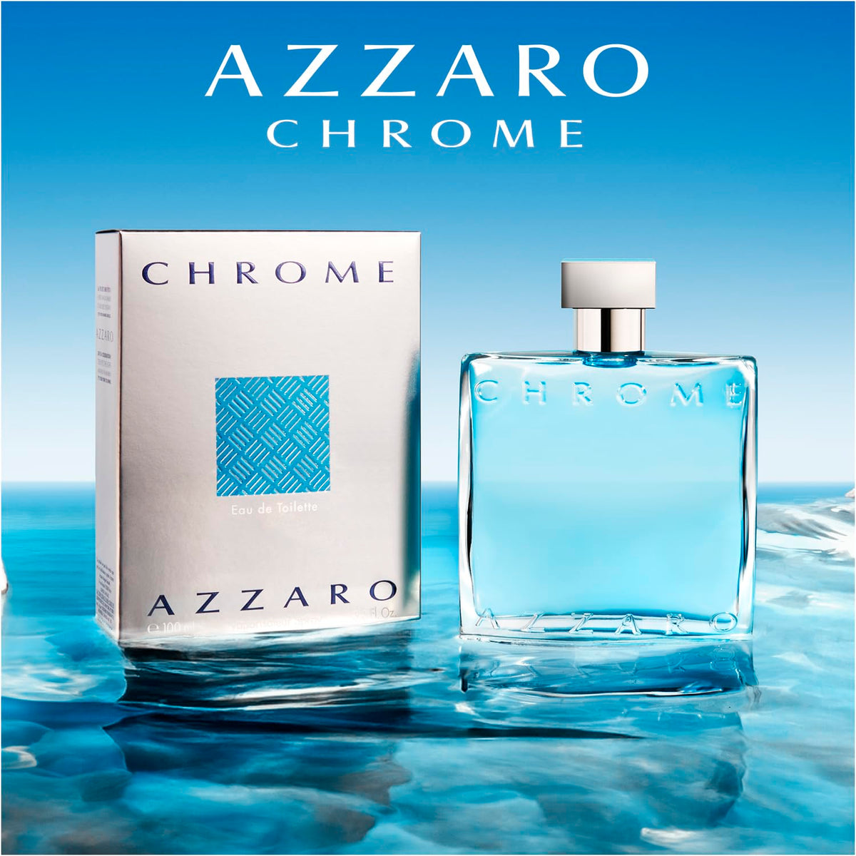 Azzaro Chrome Eau de Toilette with blue reflections