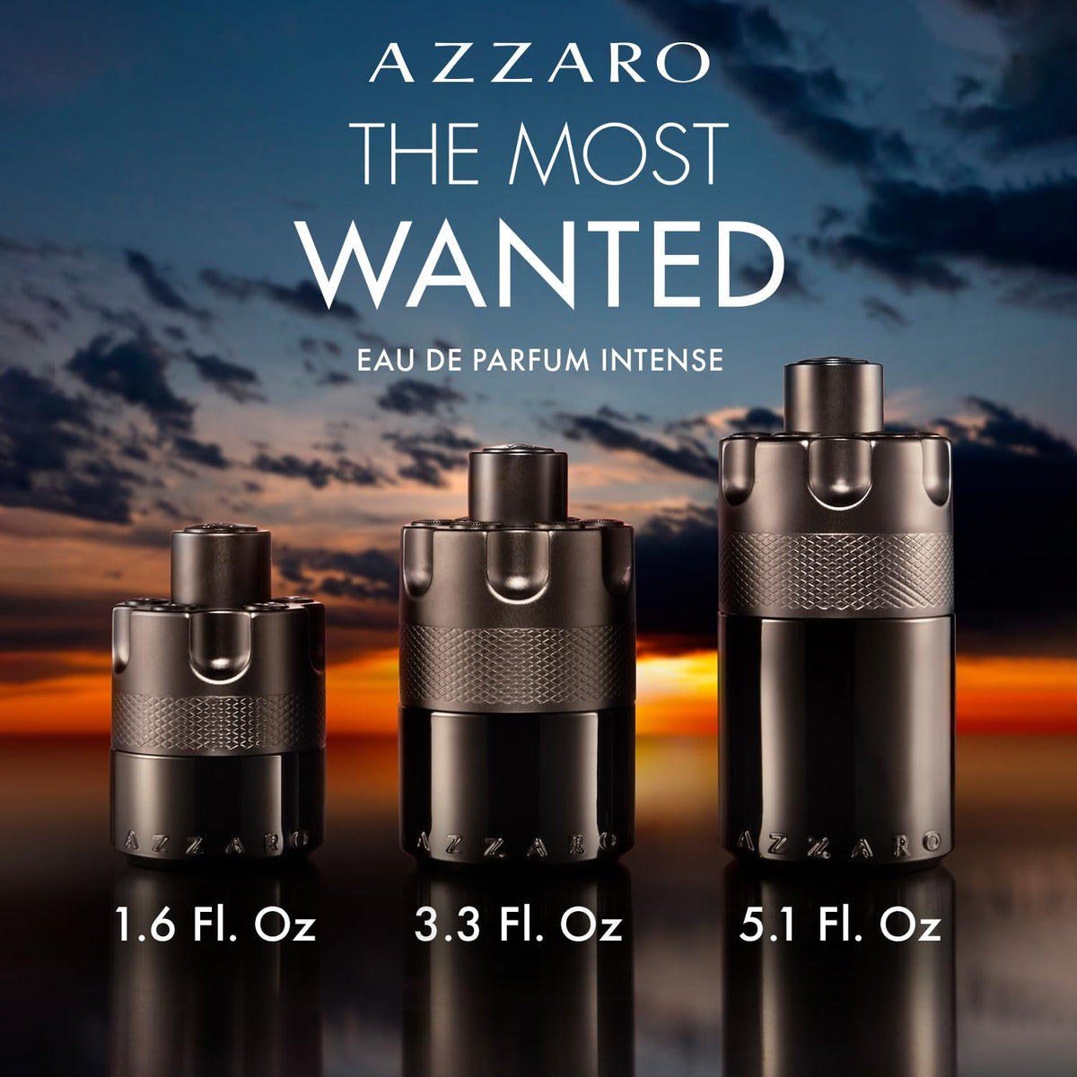 Azzaro The Most Wanted Eau de Parfum Intense bottle with fragrance notes