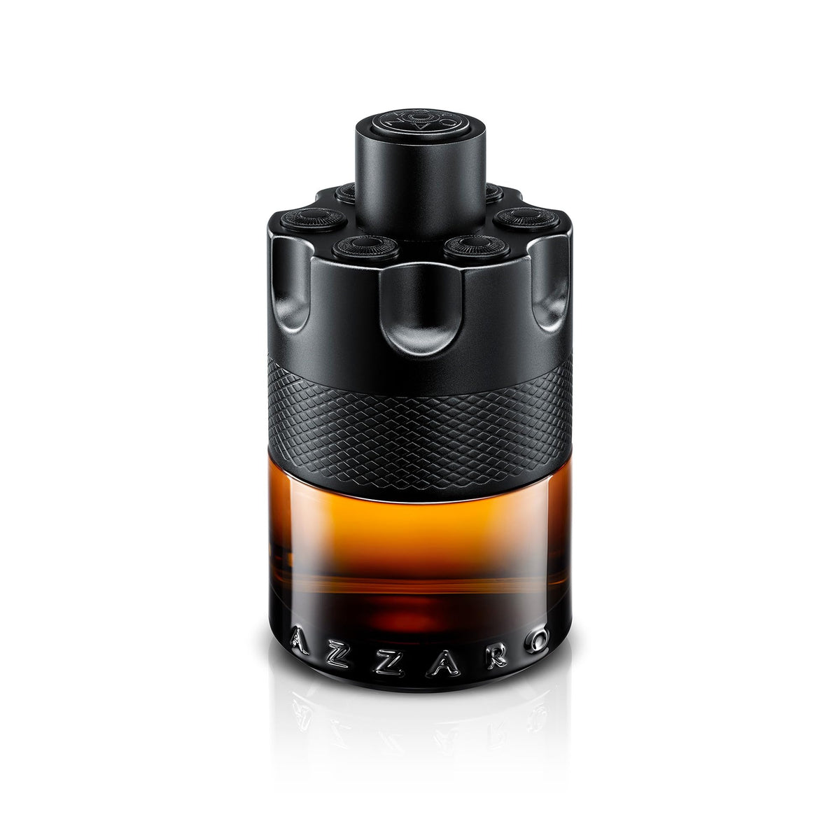 Azzaro The Most Wanted Parfum 3.4 Fl Oz front view with matte black bottle