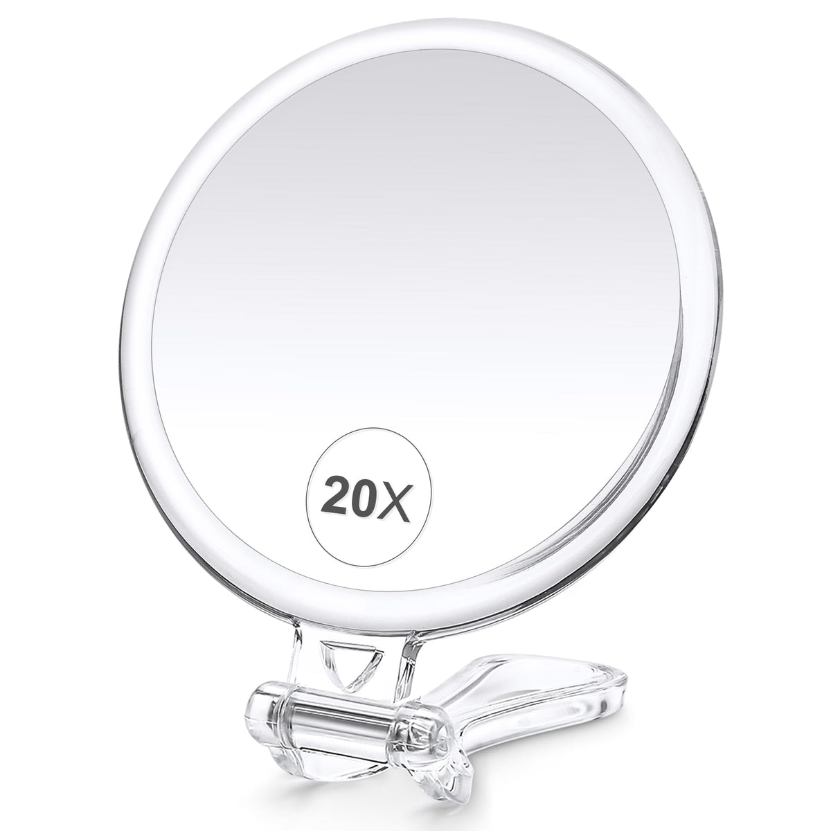 B Beauty Planet 20X Magnifying Mirror front view with adjustable handle