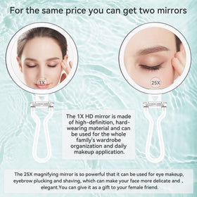 B Beauty Planet 20X Magnifying Mirror on a tabletop showing adjustable angle