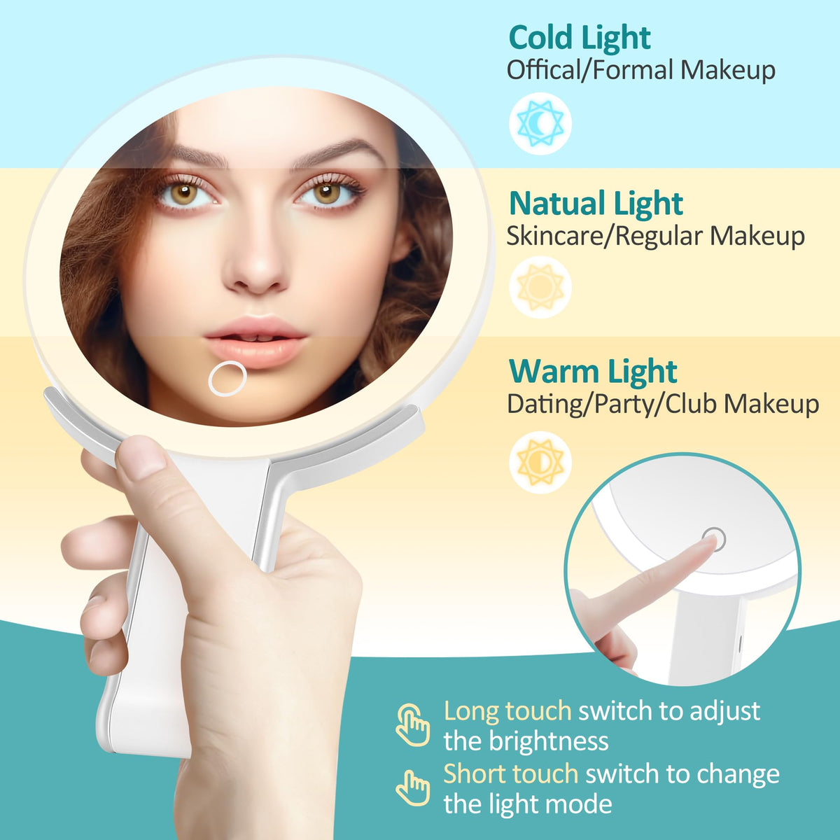 B Beauty Planet 30x/1x Magnifying Travel Mirror hanging on a wall