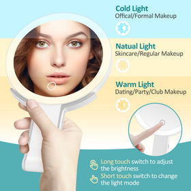 B Beauty Planet 30x/1x Magnifying Travel Mirror hanging on a wall