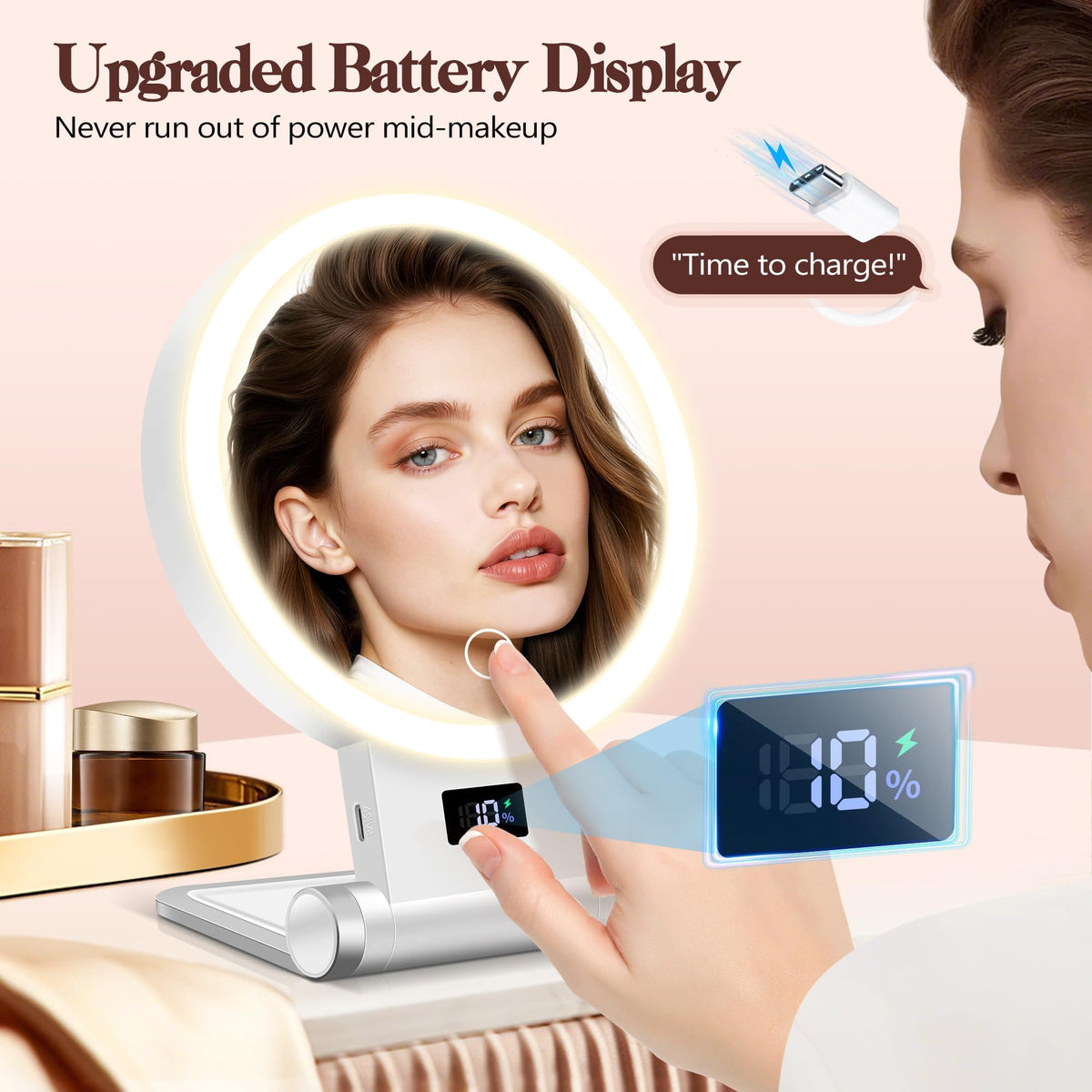 B Beauty Planet 30X Magnifying Makeup Mirror with tweezers