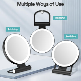 B Beauty Planet 30X Magnifying Mirror elegant design on a vanity