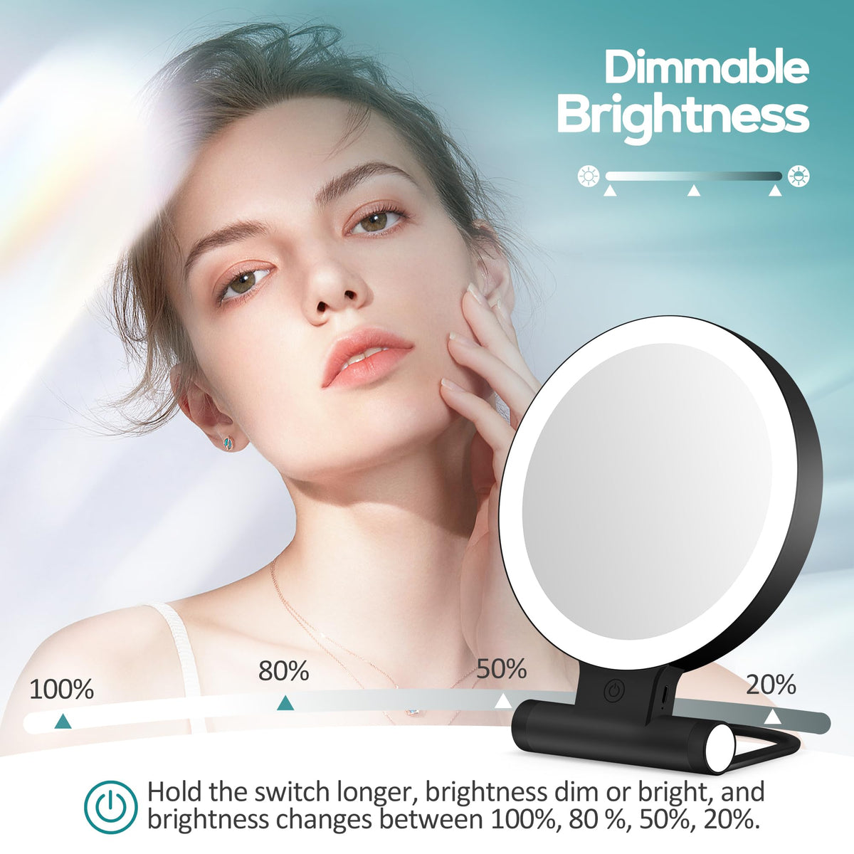 B Beauty Planet 30X Magnifying Mirror in a travel bag