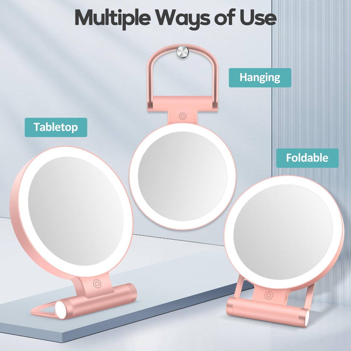 B Beauty Planet 30X Magnifying Mirror in use for makeup application