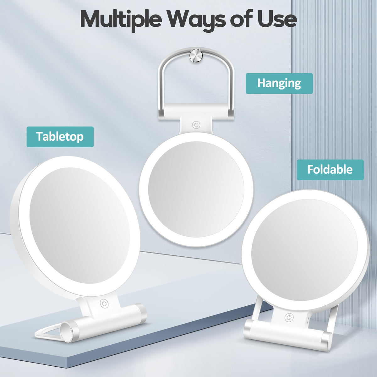 B Beauty Planet Magnifying Mirror close-up of touch control
