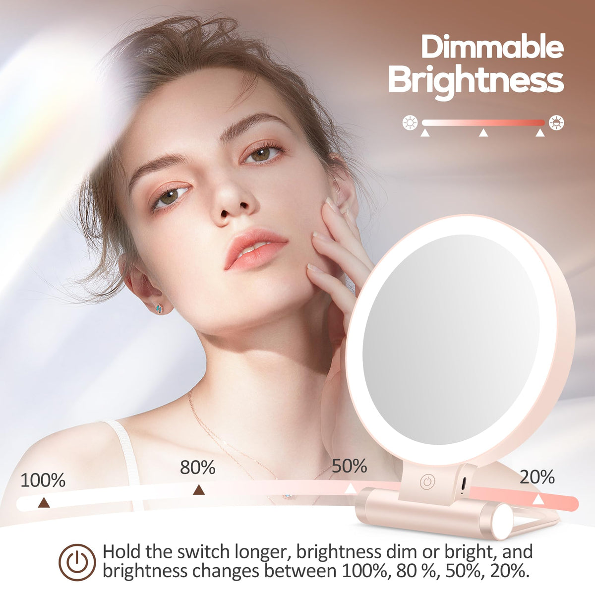 B Beauty Planet Magnifying Mirror in a travel bag