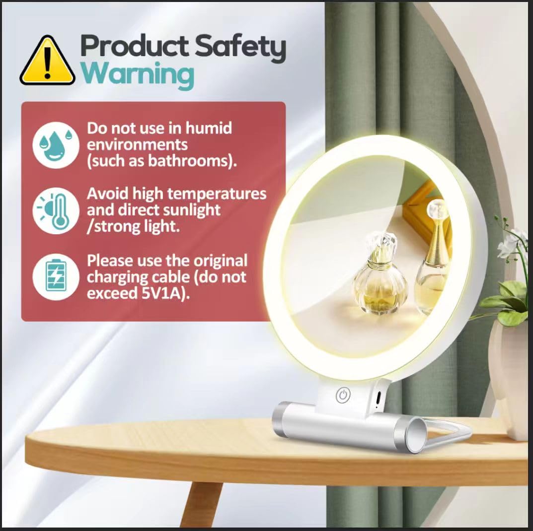 B Beauty Planet Magnifying Mirror in use for makeup application
