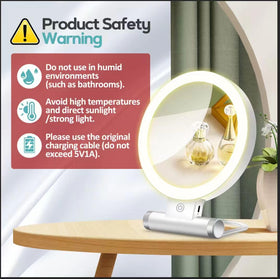 B Beauty Planet Magnifying Mirror in use for makeup application