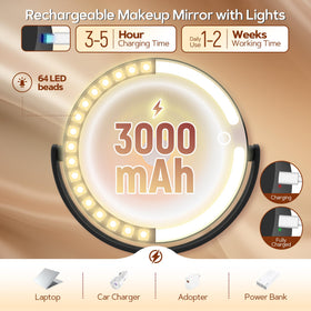 B Beauty Planet Vanity Mirror displaying warm light mode
