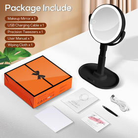 B Beauty Planet Vanity Mirror side view showing storage base