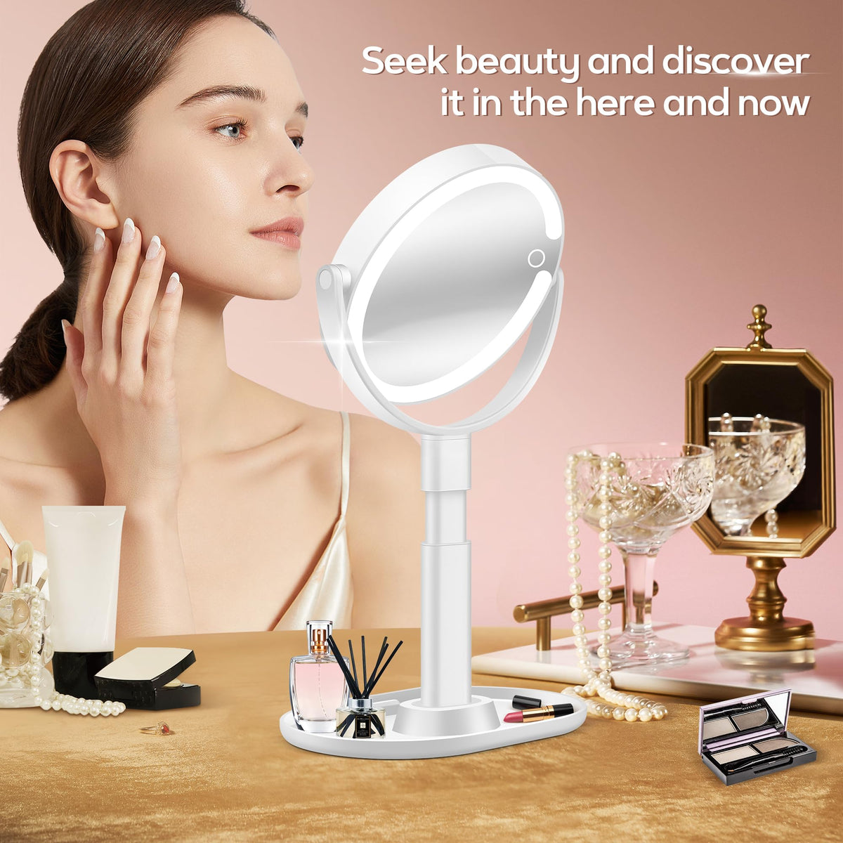 B Beauty Planet Vanity Mirror with precision tweezers