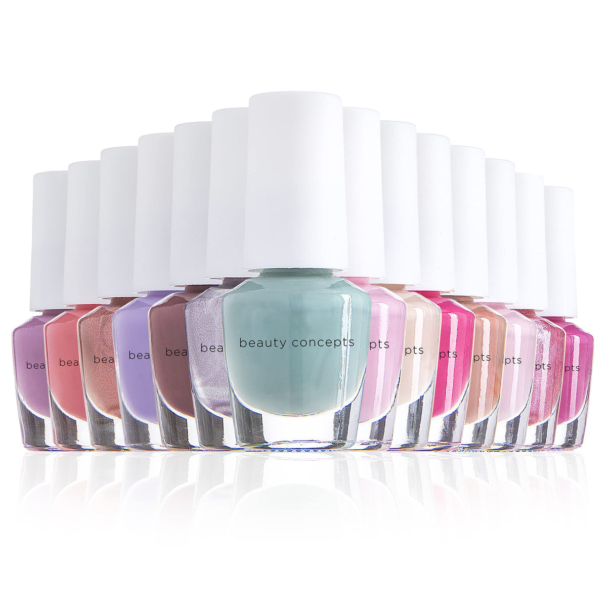 B.C. Beauty Concepts Nail Polish Set front view with sage floral box