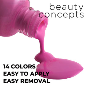 B.C. Beauty Concepts Nail Polish Set with all 14 colours displayed