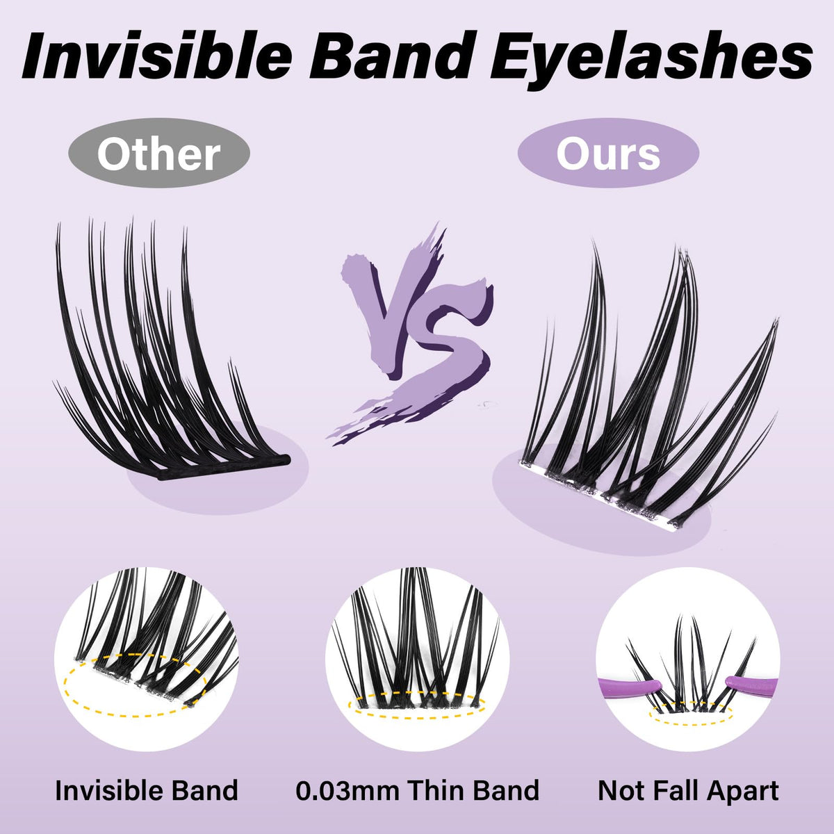B&Qaugen Bella Lash Clusters Kit with eyelash brush and tweezer