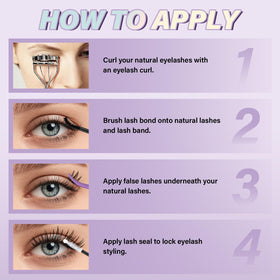 B&Qaugen Bella Lash Clusters Kit with makeup remover oil