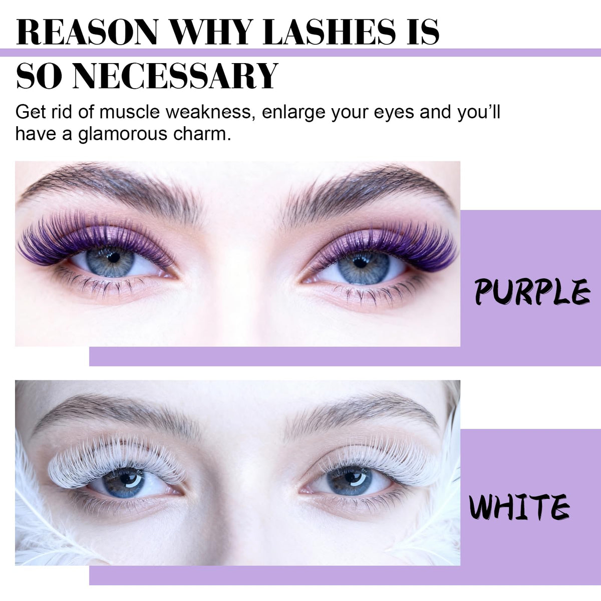 B&Qaugen colorful eyelash clusters in various lengths