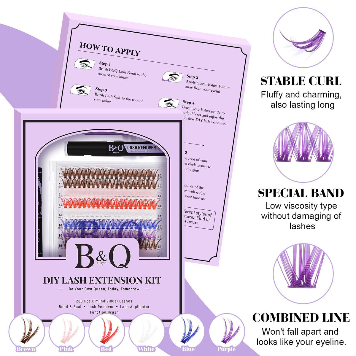 B&Qaugen DIY eyelash extension tools and accessories
