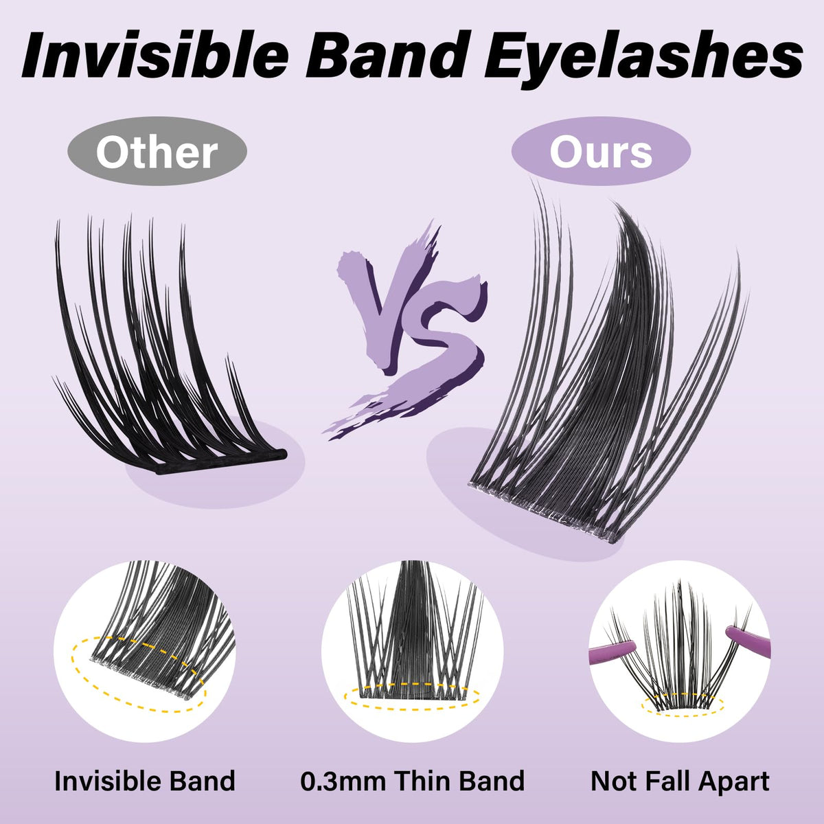 B&Qaugen Fairy Max Lash Clusters Kit contents including lashes and tools
