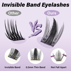 B&Qaugen Fairy Max Lash Clusters Kit contents including lashes and tools