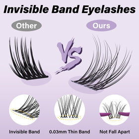 B&Qaugen Flora Eyelash Clusters close-up of C-curl design