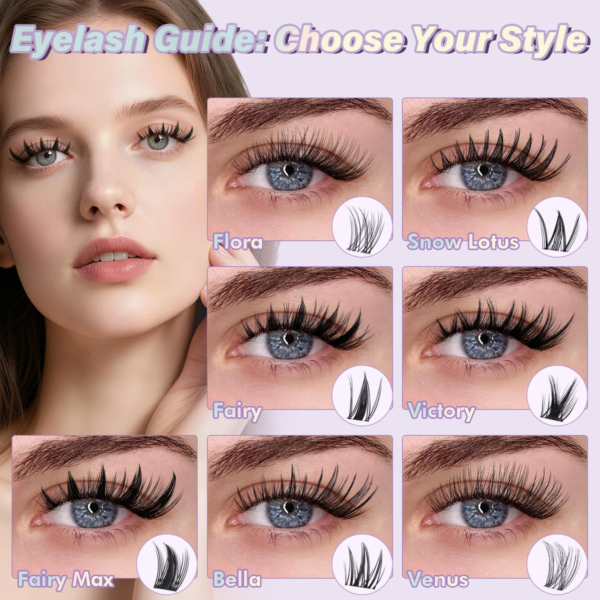 B&Qaugen Flora Eyelash Clusters Kit showing lash bond and seal