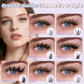 B&Qaugen Flora Eyelash Clusters Kit showing lash bond and seal