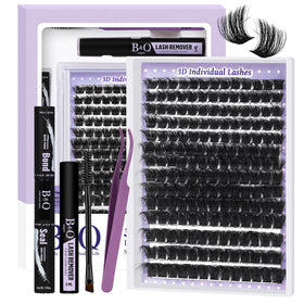 B&Qaugen Fluffy Lash Clusters Kit front view with packaging