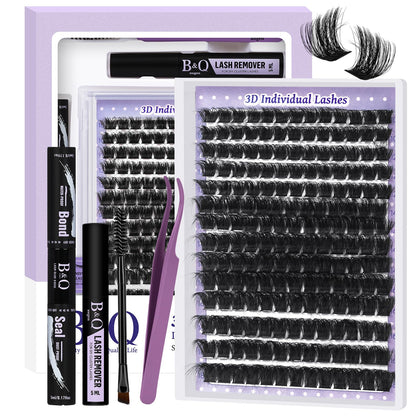 B&Qaugen Fluffy Lash Clusters Kit front view with packaging